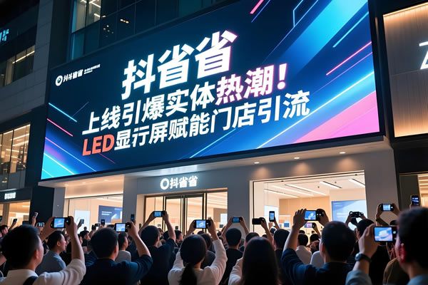 抖音 “抖省省” 上線引爆實體熱潮！LED 顯示屏賦能門店引流，維康國際助力商家全域增長